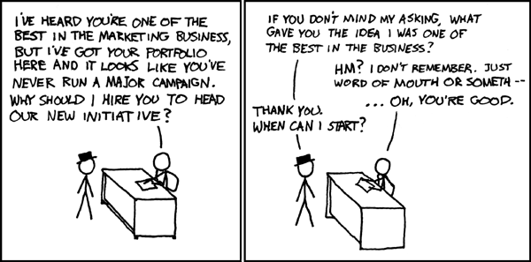 XKCD cartoon about marketing